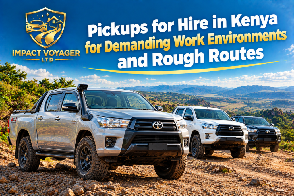 Pickups for Hire in Kenya for Demanding Work Environments and Rough Routes